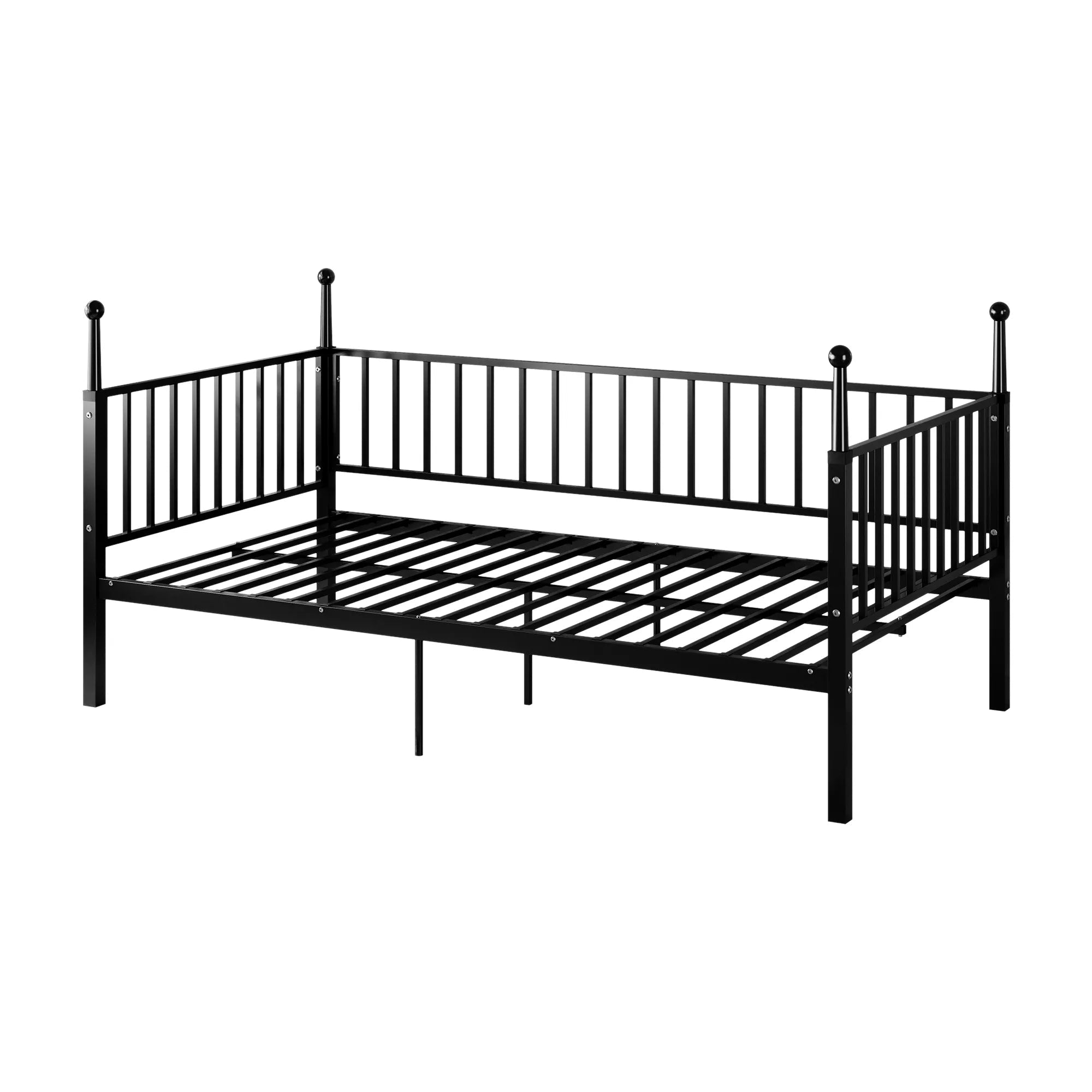 Bellemave® Modern Twin Metal Bunk Bed for Kids and Teens, Durable Steel Frame with Space-Saving Design, No Box Spring Required, Black - Bellemave