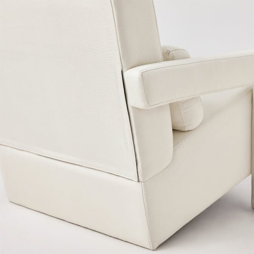 Bellemave® Modern Upholstered Accent Chair, Comfortable Linen Fabric with a Pillow - Bellemave