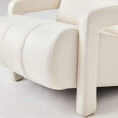 Bellemave® Modern Upholstered Accent Chair, Comfortable Linen Fabric with a Pillow - Bellemave