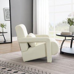 Bellemave® Modern Upholstered Accent Chair, Comfortable Linen Fabric with a Pillow - Bellemave