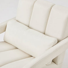 Bellemave® Modern Upholstered Accent Chair, Comfortable Linen Fabric with a Pillow - Bellemave