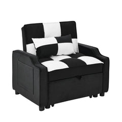 Bellemave® Modern Velvet Armchair Sofa Couch Pull Out Bed - Bellemave