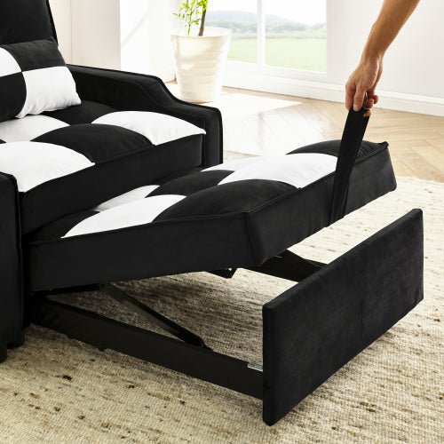 Bellemave® Modern Velvet Armchair Sofa Couch Pull Out Bed - Bellemave