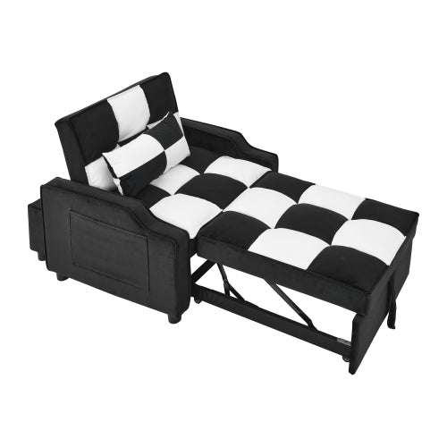 Bellemave® Modern Velvet Armchair Sofa Couch Pull Out Bed - Bellemave