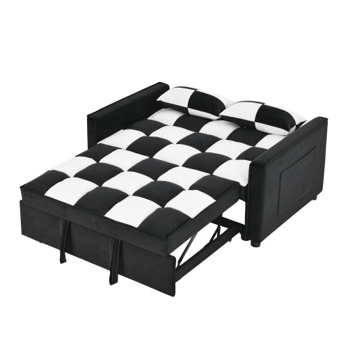 Bellemave® Modern Velvet Loveseat Sofa Couch Pull Out Bed - Bellemave