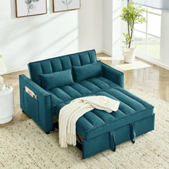 Bellemave® Modern Velvet Loveseat Sofa Couch Pull Out Bed - Bellemave
