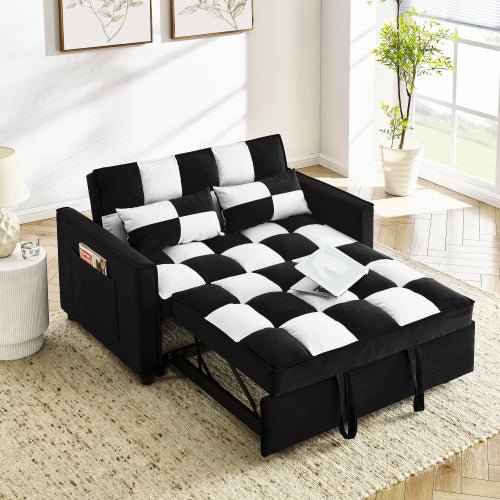 Bellemave® Modern Velvet Loveseat Sofa Couch Pull Out Bed - Bellemave
