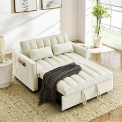 Bellemave® Modern Velvet Loveseat Sofa Couch Pull Out Bed - Bellemave