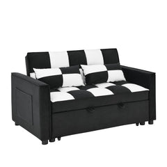 Bellemave® Modern Velvet Loveseat Sofa Couch Pull Out Bed - Bellemave