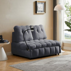 Bellemave® Modern Velvet Pull - Out Sofa Bed,Independently Removable Backrest, Have USB Port and Swivel Phone Stand - Bellemave