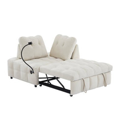 Bellemave® Modern Velvet Pull - Out Sofa Bed,Independently Removable Backrest, Have USB Port and Swivel Phone Stand - Bellemave
