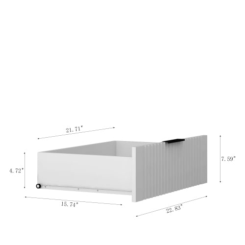 Bellemave® Modern Wardrobe with Hanging Rod and Barn Door ,Drawers and Open Shelves - Bellemave