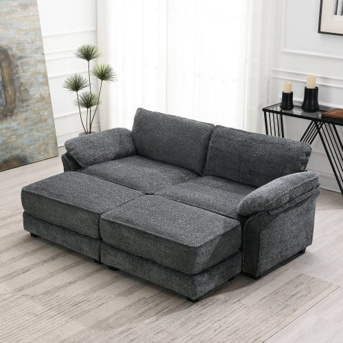 Bellemave® Modular Convertible Sectional Sofa Bed Set with Ottoman - Bellemave