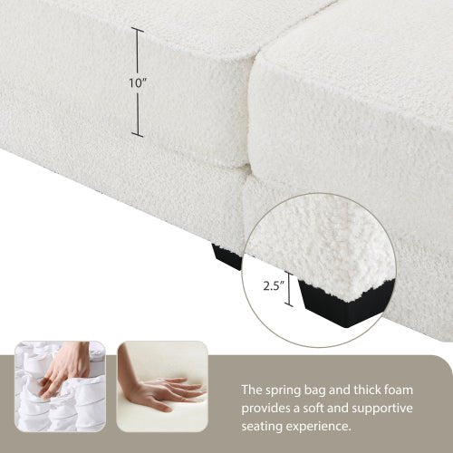 Bellemave® Modular Convertible Sectional Sofa Bed Set with Ottoman - Bellemave