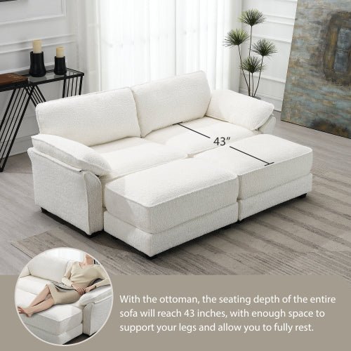 Bellemave® Modular Convertible Sectional Sofa Bed Set with Ottoman - Bellemave