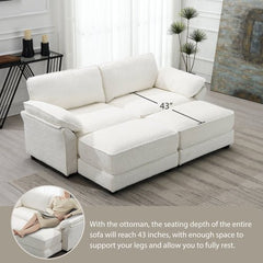 Bellemave® Modular Convertible Sectional Sofa Bed Set with Ottoman - Bellemave
