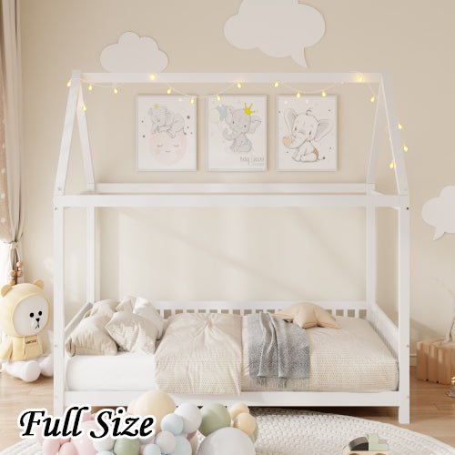 Bellemave® Montessori Bed with Guardrail and LED Light - Bellemave