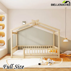 Bellemave® Montessori House Bed with Fence - Bellemave