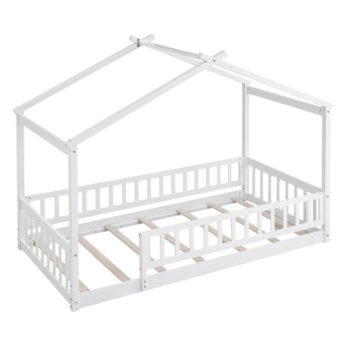 Bellemave® Montessori House Bed with Fence - Bellemave