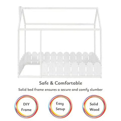 Bellemave® Montessori House Bed with Fence - Bellemave