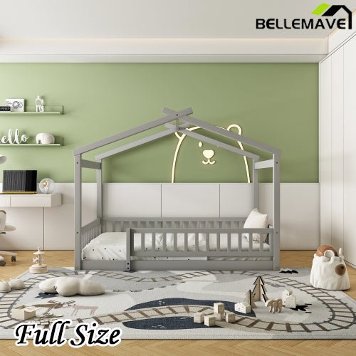 Bellemave® Montessori House Bed with Fence - Bellemave