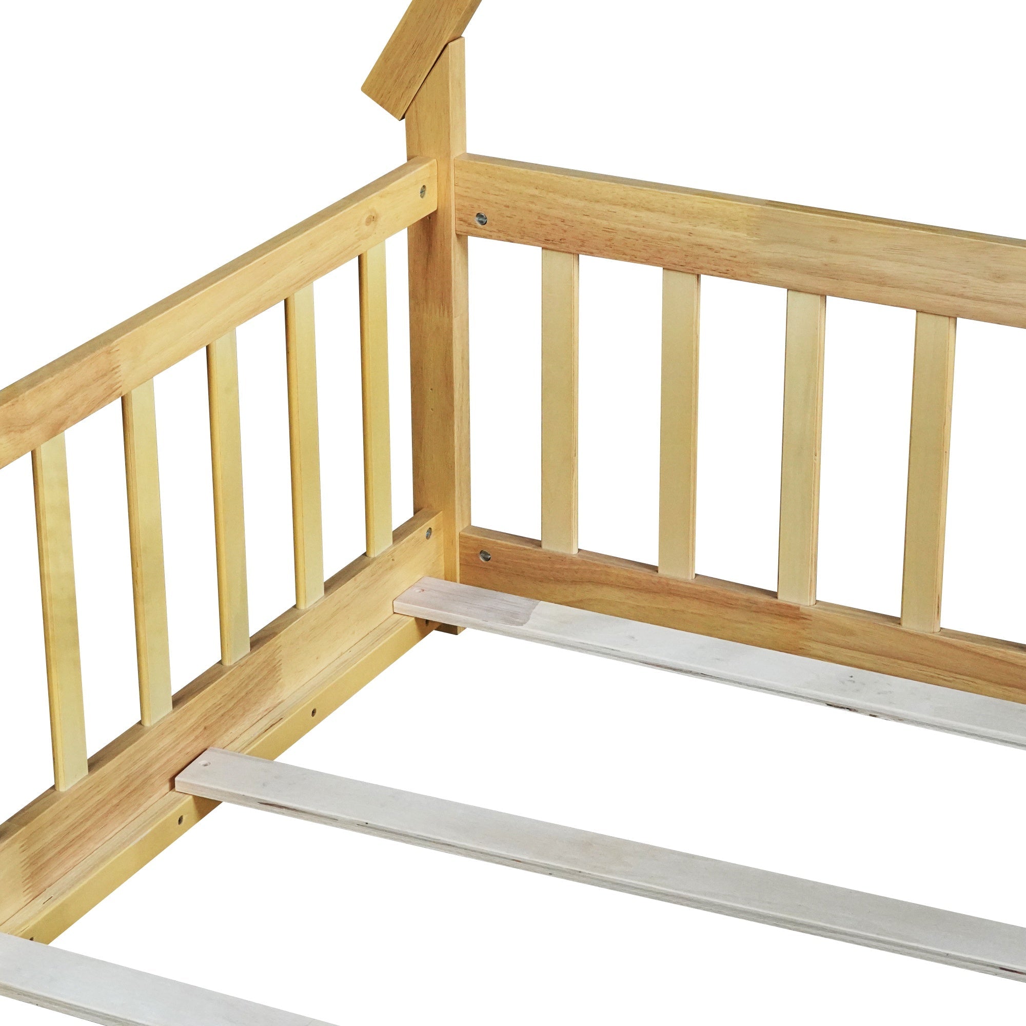 Bellemave® Montessori Tent Floor Bed with Guardrails & Entry Opening for Kids Girls Boys - Bellemave