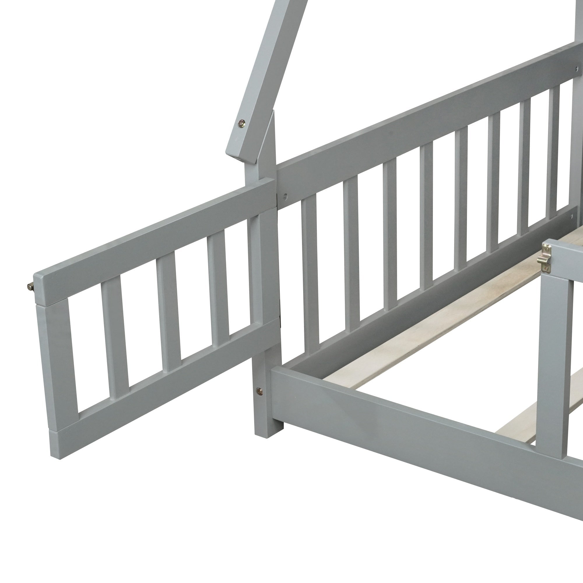 Bellemave® Montessori Tent Floor Bed with Guardrails & Entry Opening for Kids Girls Boys - Bellemave