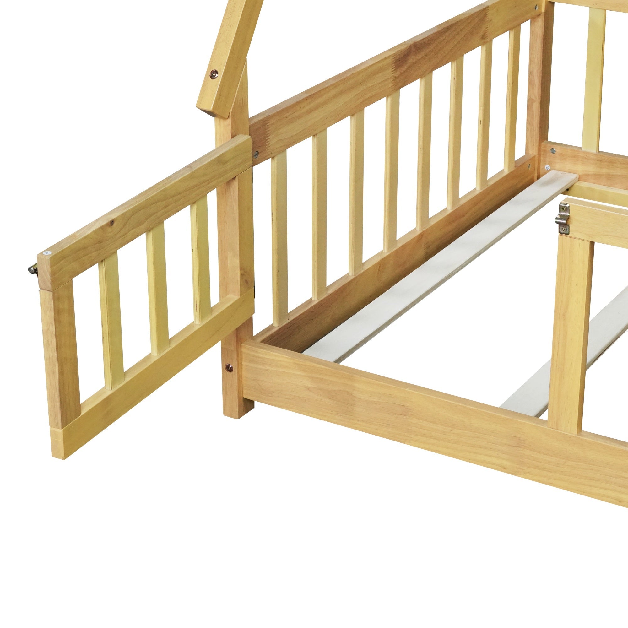 Bellemave® Montessori Tent Floor Bed with Guardrails & Entry Opening for Kids Girls Boys - Bellemave