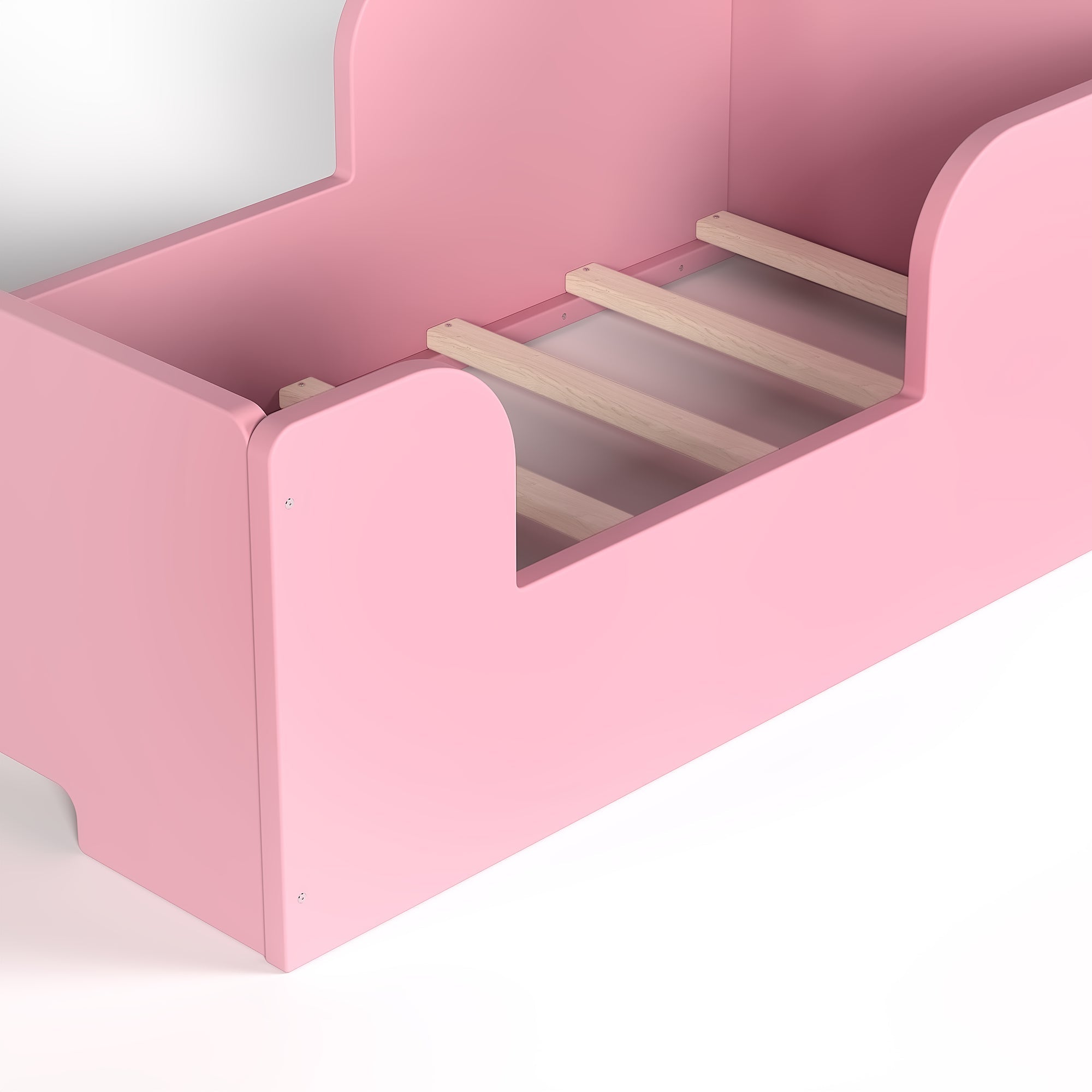 Bellemave® Montessori Toddler Floor Bed - Bear Shape Wooden Cot Bed for 3 - 6 Year Olds, Low to Ground Kids Bed Frame for Boys & Girls, Green - Bellemave