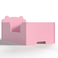 Bellemave® Montessori Toddler Floor Bed - Bear Shape Wooden Cot Bed for 3 - 6 Year Olds, Low to Ground Kids Bed Frame for Boys & Girls, Green - Bellemave