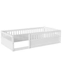Bellemave® Montessori Wood Floor Bed with Fence - Bellemave