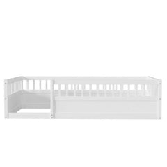 Bellemave® Montessori Wood Floor Bed with Fence - Bellemave