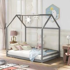 Bellemave® Montessori Wood House Bed - Bellemave