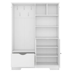 Bellemave® Multi - functional Hall Tree with Storage Shelves Drawers and Cabinet - Bellemave