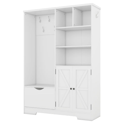 Bellemave® Multi - functional Hall Tree with Storage Shelves Drawers and Cabinet - Bellemave