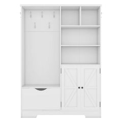 Bellemave® Multi - functional Hall Tree with Storage Shelves Drawers and Cabinet - Bellemave