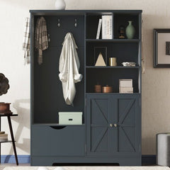 Bellemave® Multi - functional Hall Tree with Storage Shelves Drawers and Cabinet - Bellemave