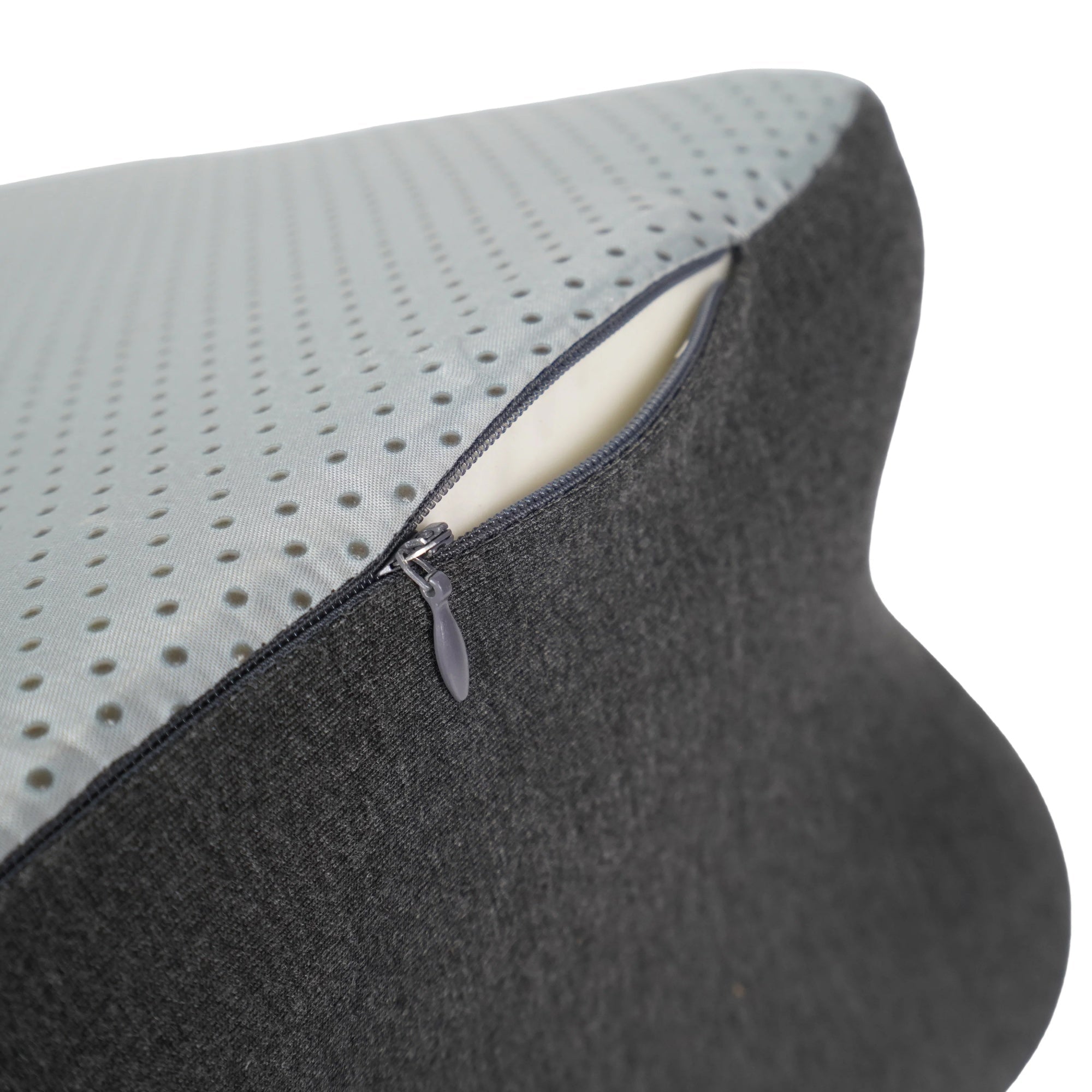 Bellemave® Multi - Functional Pillow Ergonomic Wedge Backrest, Reading Pillow for Bed Rest, Couch Back Support Pillow for Sitting up, Ergonomic Memory Foam Pillow with Removable Cover - Gray - Bellemave
