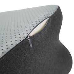 Bellemave® Multi - Functional Pillow Ergonomic Wedge Backrest, Reading Pillow for Bed Rest, Couch Back Support Pillow for Sitting up, Ergonomic Memory Foam Pillow with Removable Cover - Gray - Bellemave