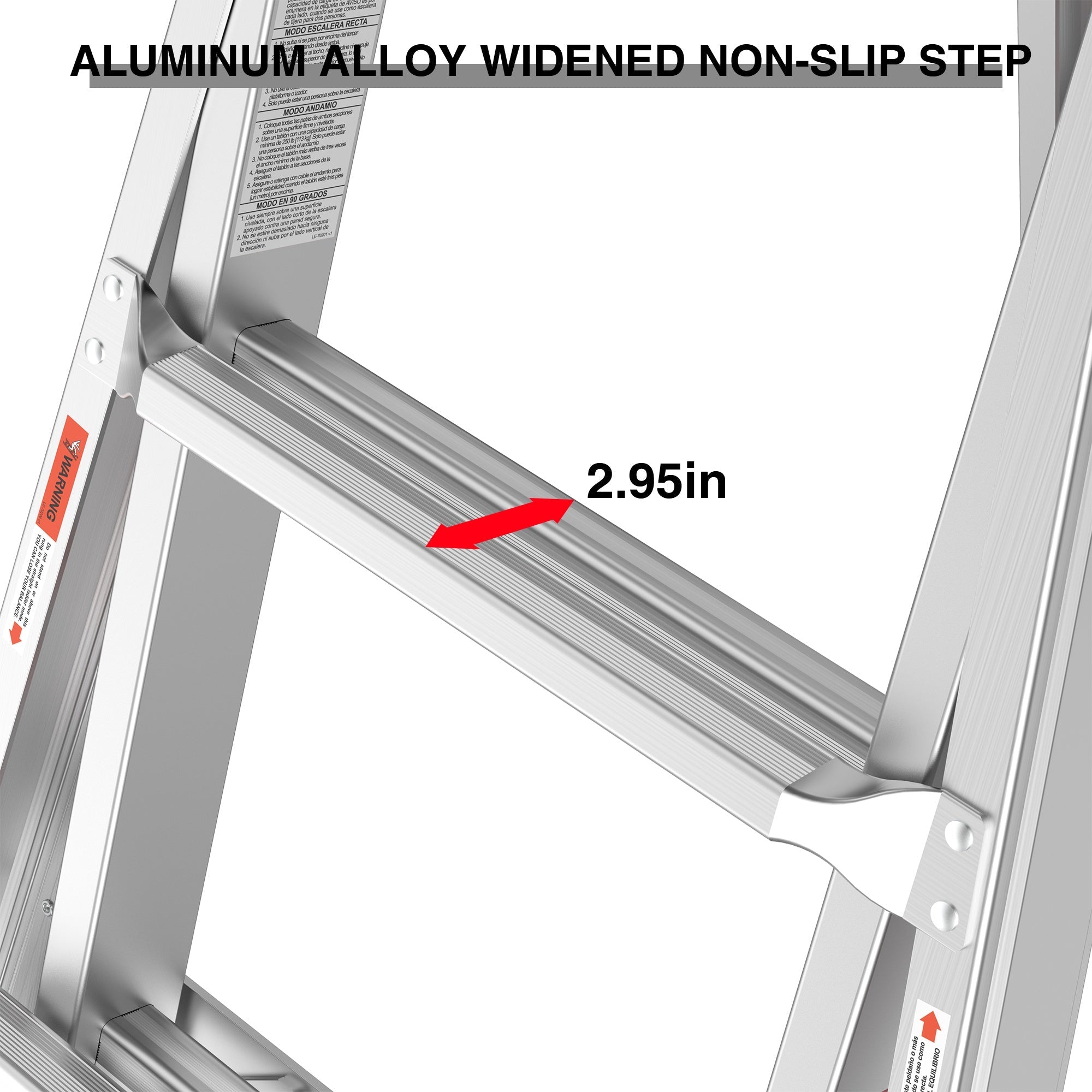 Bellemave® Multi - Position Foldable Aluminum Ladder, A - Frame and Straight Ladder - Bellemave