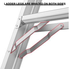 Bellemave® Multi - Position Foldable Aluminum Ladder, A - Frame and Straight Ladder - Bellemave