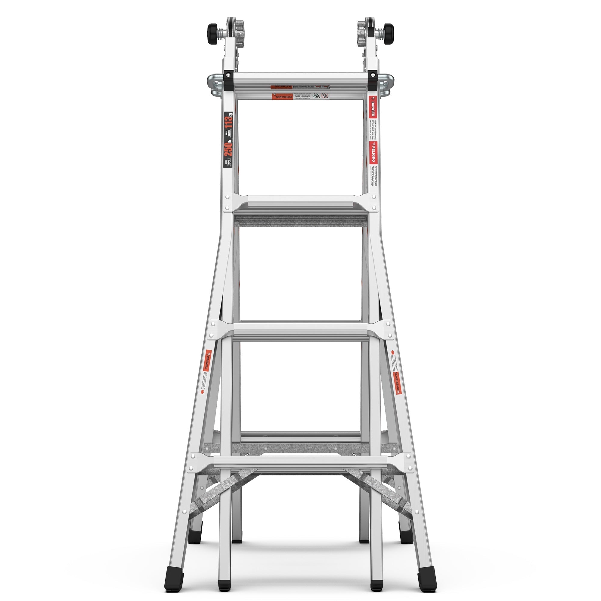 Bellemave® Multi - Position Foldable Aluminum Ladder, A - Frame and Straight Ladder - Bellemave