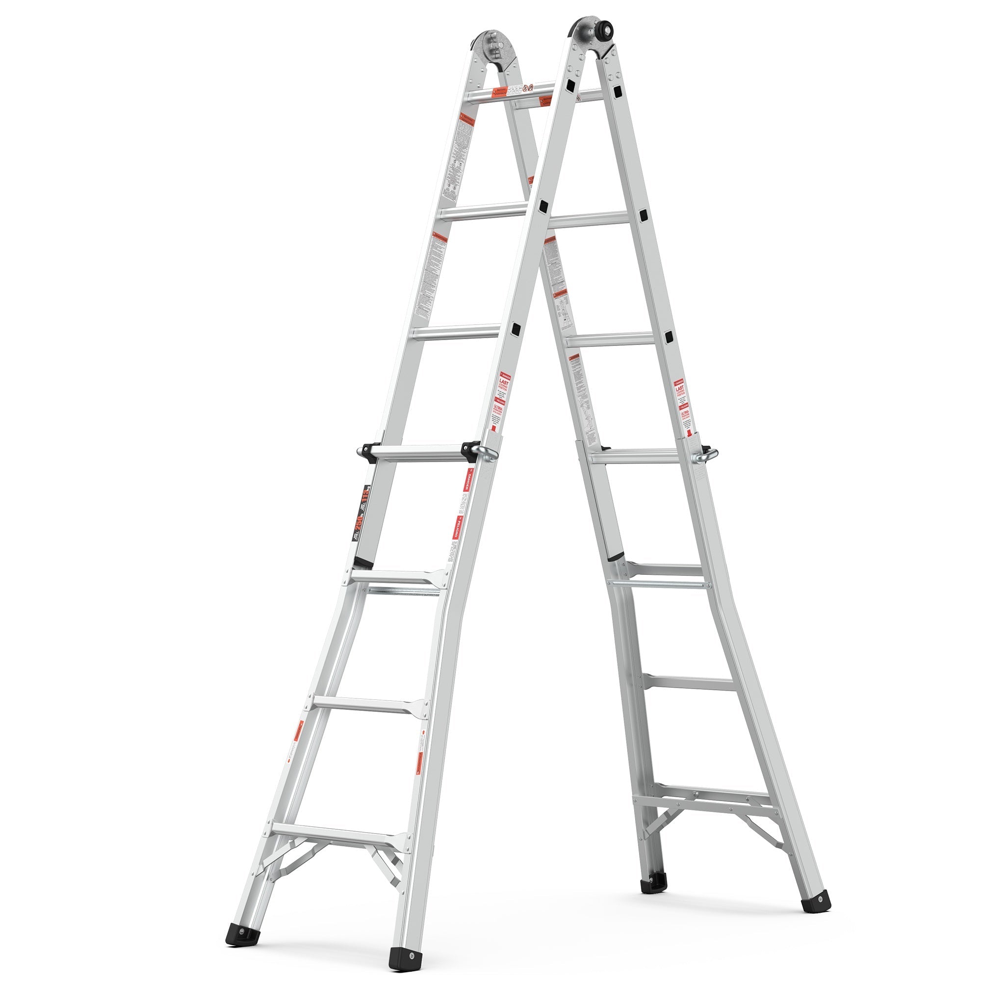 Bellemave® Multi - Position Foldable Aluminum Ladder, A - Frame and Straight Ladder - Bellemave