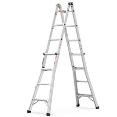 Bellemave® Multi - Position Foldable Aluminum Ladder, A - Frame and Straight Ladder - Bellemave
