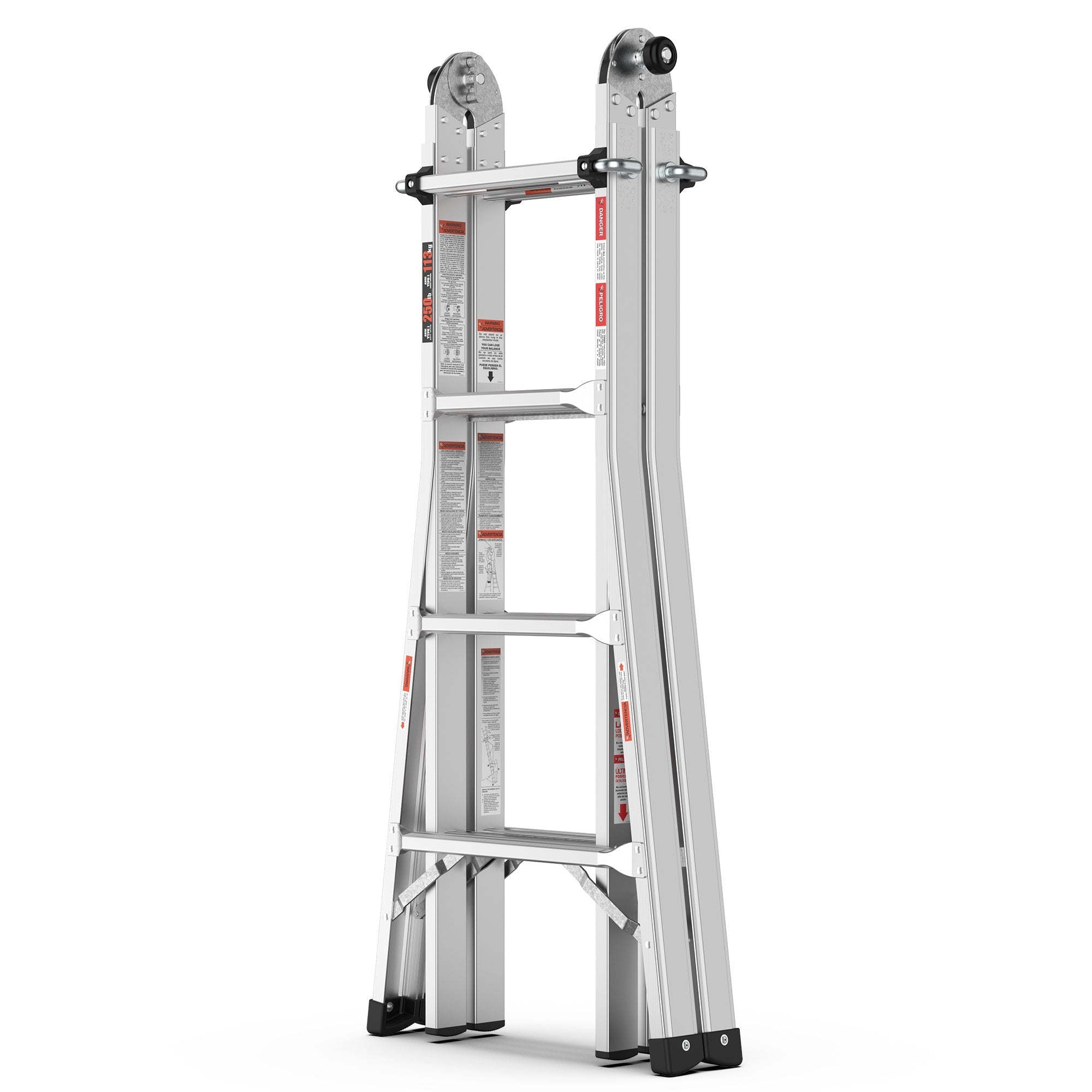 Bellemave® Multi - Position Foldable Aluminum Ladder, A - Frame and Straight Ladder - Bellemave