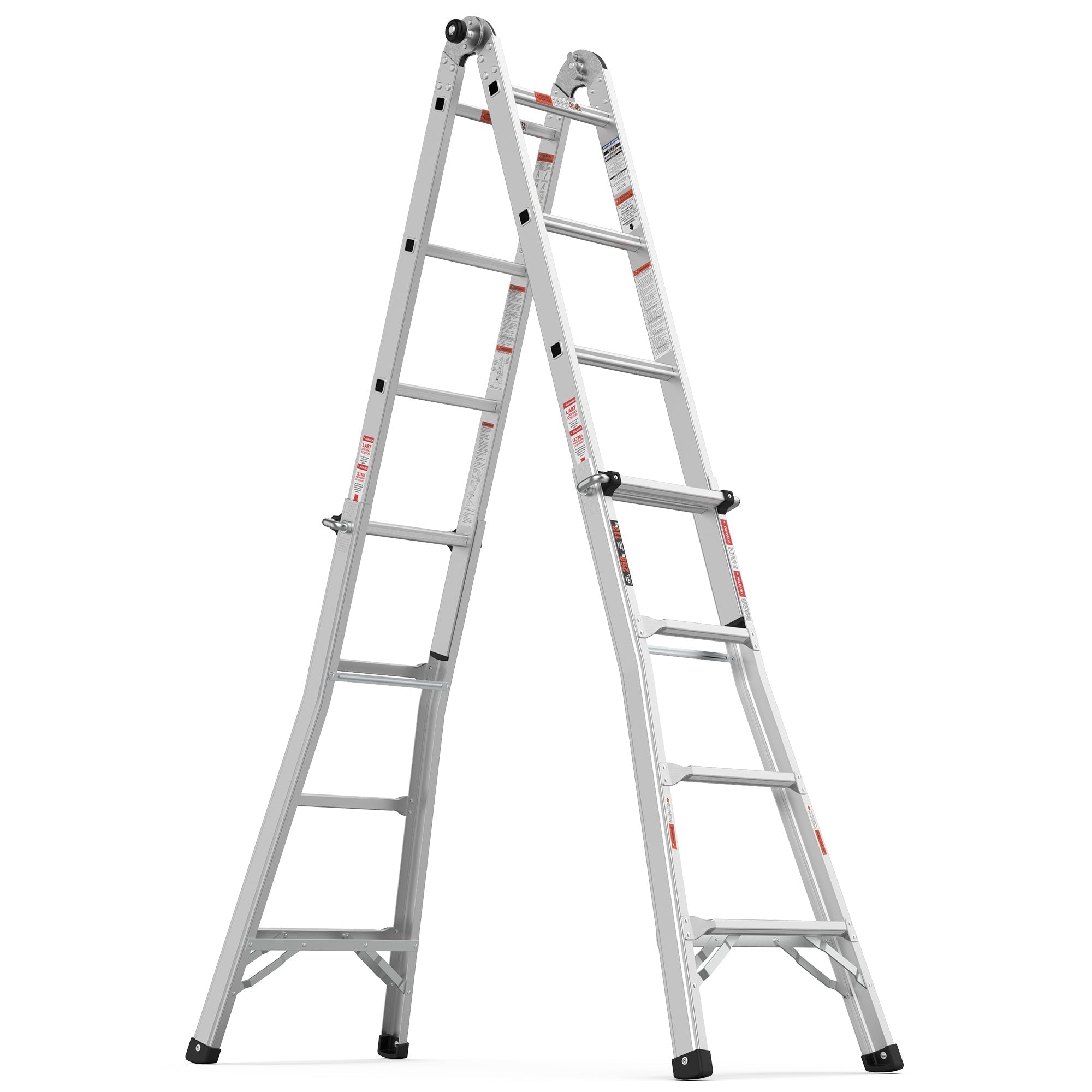 Bellemave® Multi - Position Foldable Aluminum Ladder, A - Frame and Straight Ladder - Bellemave