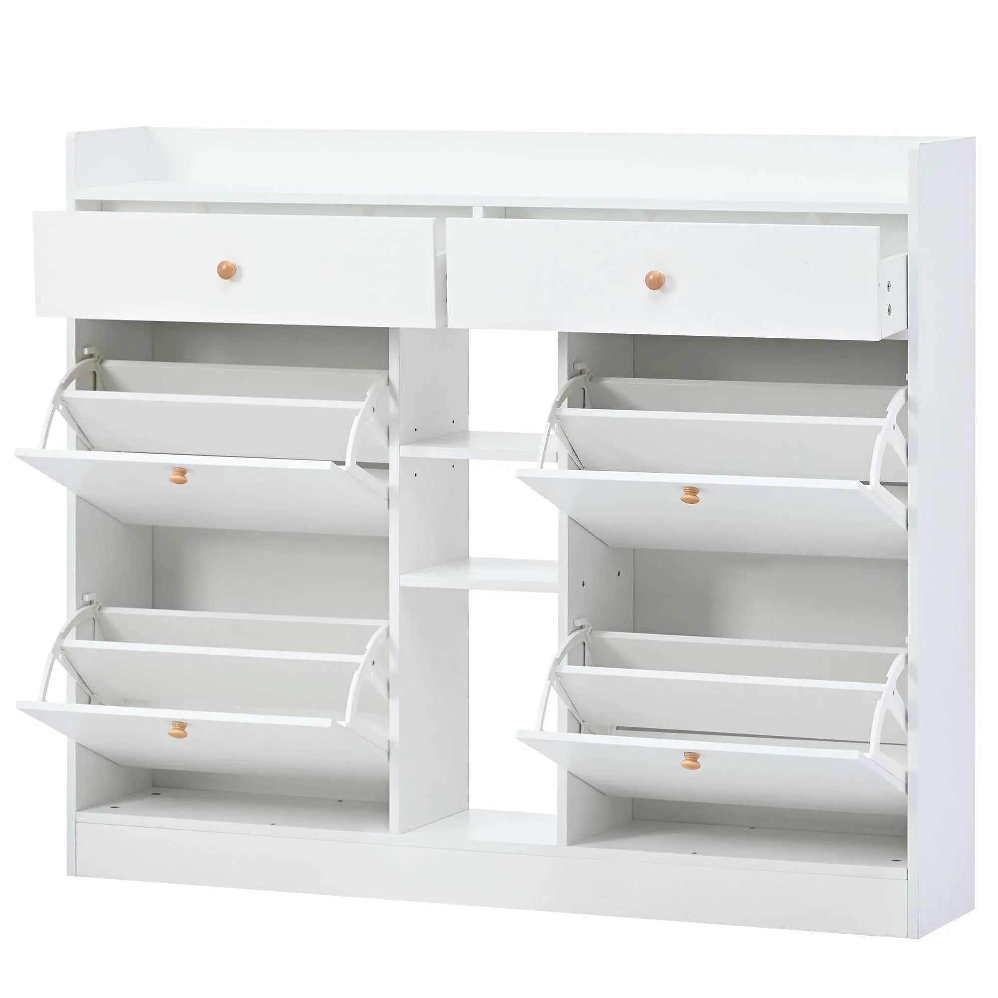 Bellemave® Multifunctional 2 - Tier Shoe Storage Organizer with 4 Flip Drawers - Bellemave