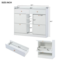 Bellemave® Multifunctional 2 - Tier Shoe Storage Organizer with 4 Flip Drawers - Bellemave
