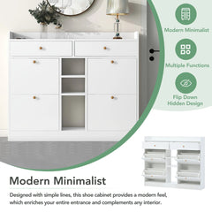 Bellemave® Multifunctional 2 - Tier Shoe Storage Organizer with 4 Flip Drawers - Bellemave