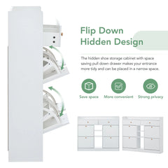 Bellemave® Multifunctional 2 - Tier Shoe Storage Organizer with 4 Flip Drawers - Bellemave
